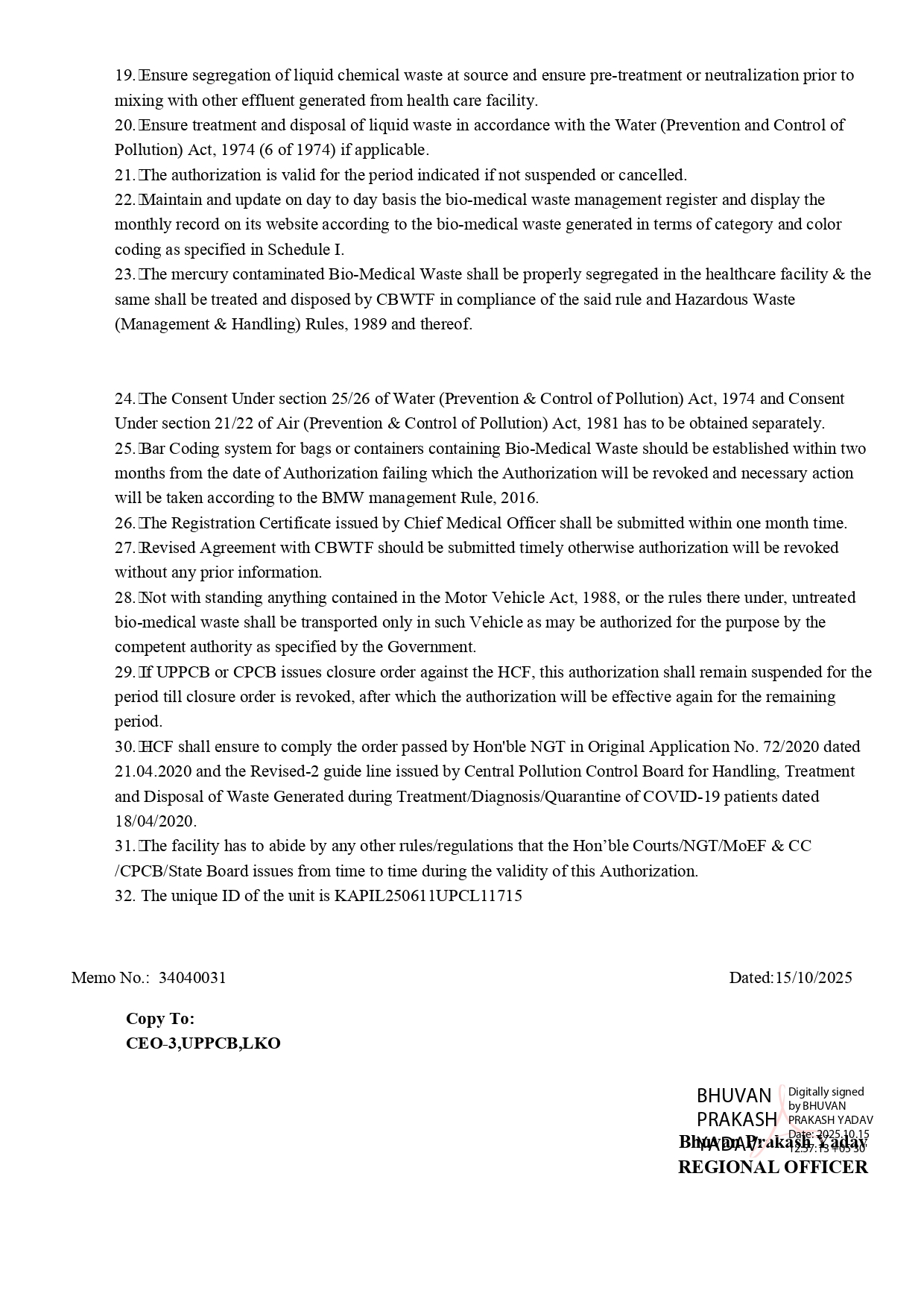 Kapil Healthcare & Magnus Diagnostics And Biopsy Centre
 certificate